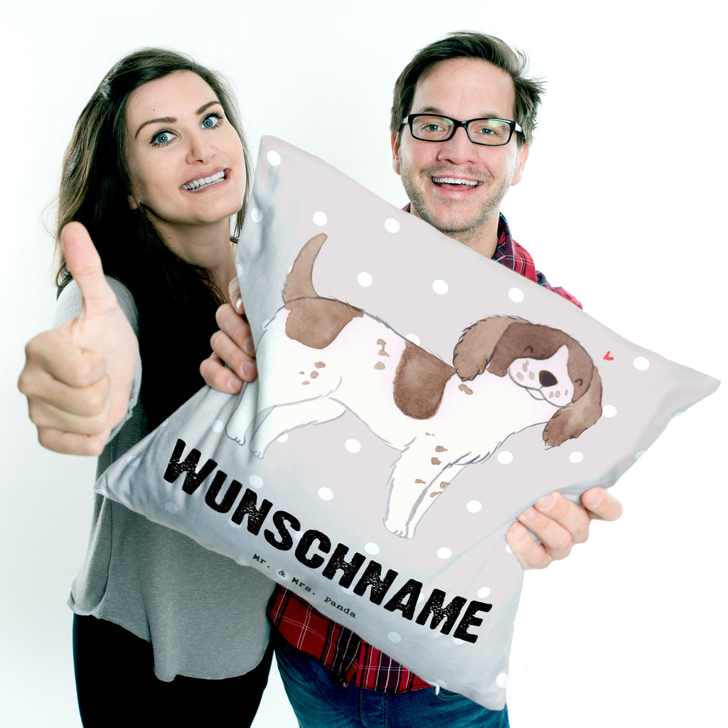 Personalisiertes Kissen English Springer Spaniel Lebensretter Kissen, personalisiert, Name, Wunschname, bedrucken, Kopfkissen, Hund, Hunderasse, Rassehund, Hundebesitzer, Geschenk, Tierfreund, Schenken, Welpe, English Springer Spaniel