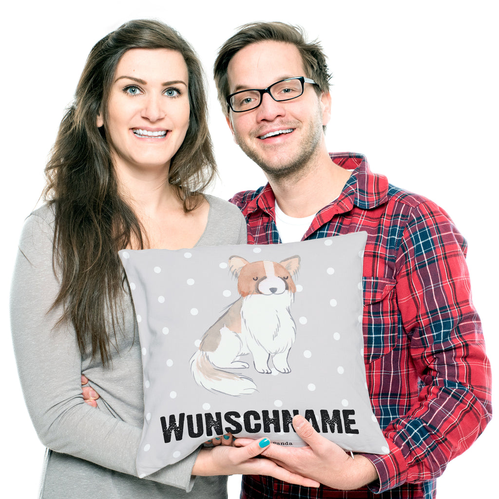 Personalisiertes Kissen Papillon Lebensretter Kissen, personalisiert, Name, Wunschname, bedrucken, Kopfkissen, Hund, Hunderasse, Rassehund, Hundebesitzer, Geschenk, Tierfreund, Schenken, Welpe, Kontinentaler Zwergspaniel, Papillon