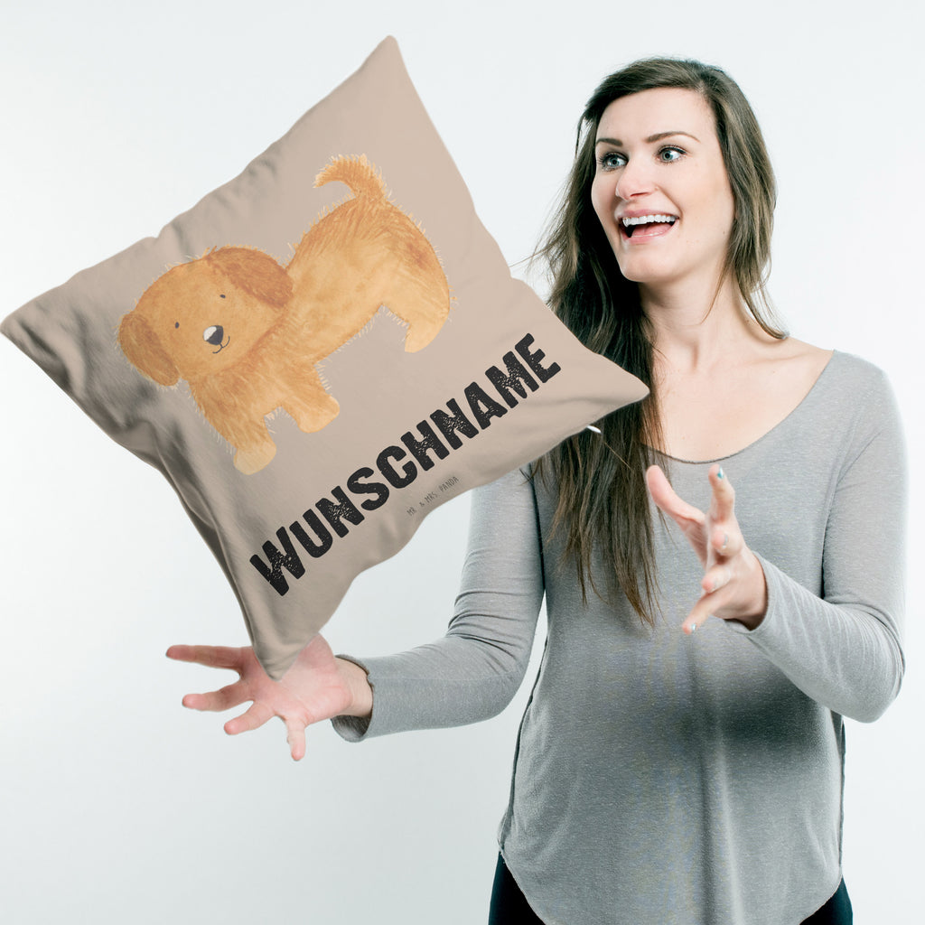 Personalisiertes Kissen Hund flauschig Kissen, personalisiert, Name, Wunschname, bedrucken, Kopfkissen, Hund, Hundemotiv, Haustier, Hunderasse, Tierliebhaber, Hundebesitzer, Sprüche, Hunde, Frauchen, Hundemama, Hundeliebe