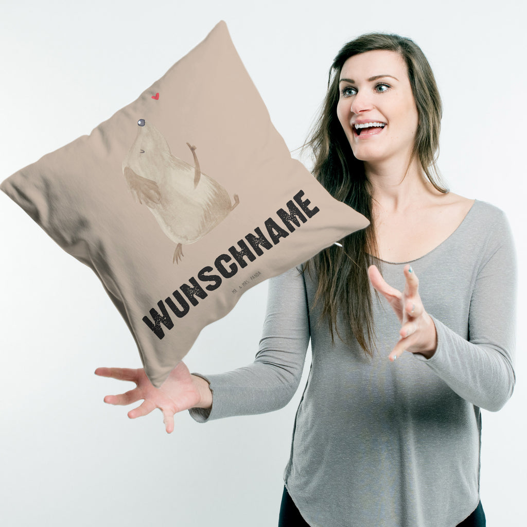 Personalisiertes Kissen Hund Liebe Kissen, personalisiert, Name, Wunschname, bedrucken, Kopfkissen, Hund, Hundemotiv, Haustier, Hunderasse, Tierliebhaber, Hundebesitzer, Sprüche, Liebe, Hundeglück, Hundeliebe, Hunde, Frauchen