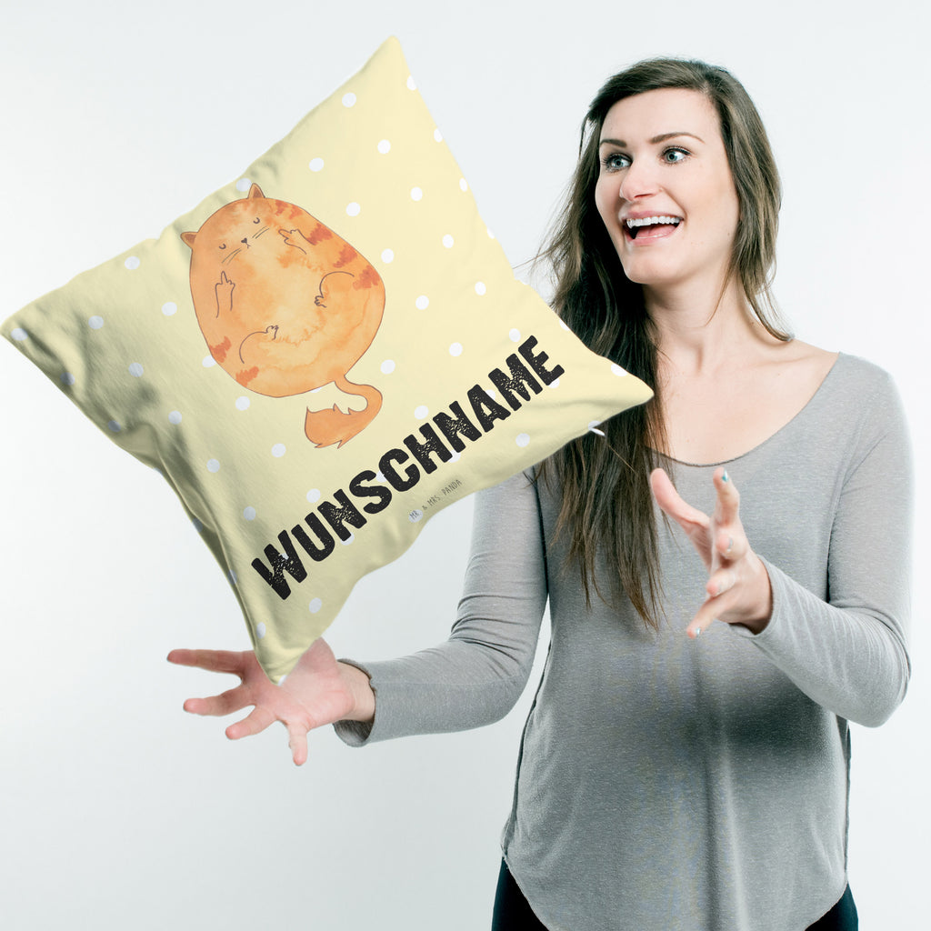 Personalisiertes Kissen Katze Frühaufsteher Kissen, personalisiert, Name, Wunschname, bedrucken, Kopfkissen, Katze, Katzenmotiv, Katzenfan, Katzendeko, Katzenfreund, Katzenliebhaber, Katzenprodukte, Katzenartikel, Katzenaccessoires, Katzensouvenirs, Katzenliebhaberprodukte, Katzenmotive, Der frühe Vogel kann mich mal, Morgenmuffel, Frühaufsteher, Kaffee, Katzen, Kater, Mietze