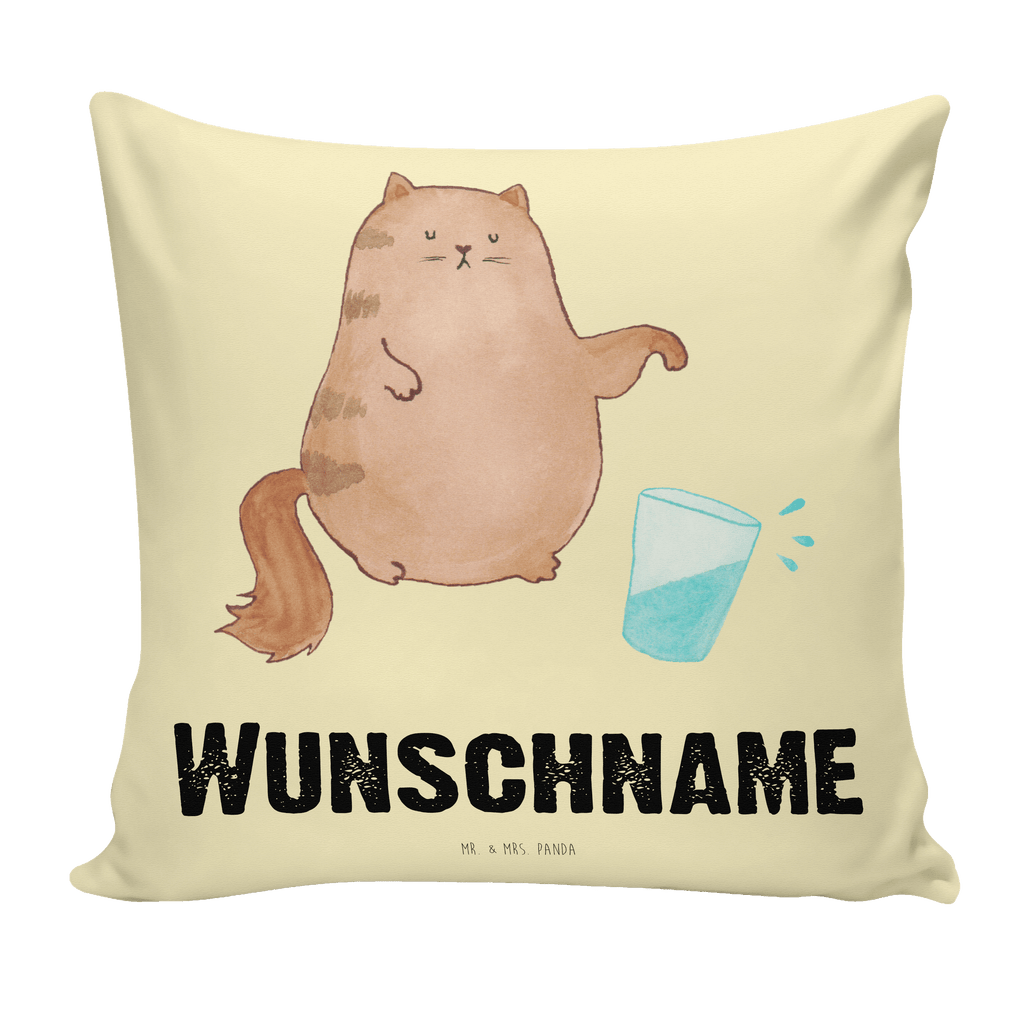 Personalisiertes Kissen Katze Wasserglas Kissen, personalisiert, Name, Wunschname, bedrucken, Kopfkissen, Katze, Katzenmotiv, Katzenfan, Katzendeko, Katzenfreund, Katzenliebhaber, Katzenprodukte, Katzenartikel, Katzenaccessoires, Katzensouvenirs, Katzenliebhaberprodukte, Katzenmotive, Katzen, Kater, Mietze, Cat, Cats, Katzenhalter, Katzenbesitzerin, Haustier, Wasser, Glas