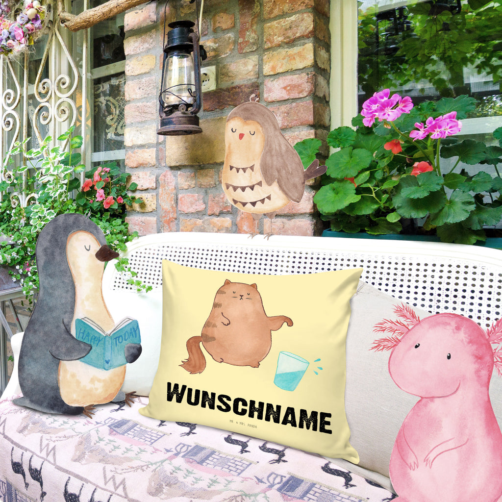 Personalisiertes Kissen Katze Wasserglas Kissen, personalisiert, Name, Wunschname, bedrucken, Kopfkissen, Katze, Katzenmotiv, Katzenfan, Katzendeko, Katzenfreund, Katzenliebhaber, Katzenprodukte, Katzenartikel, Katzenaccessoires, Katzensouvenirs, Katzenliebhaberprodukte, Katzenmotive, Katzen, Kater, Mietze, Cat, Cats, Katzenhalter, Katzenbesitzerin, Haustier, Wasser, Glas