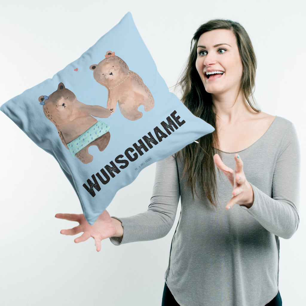 Personalisiertes Kissen Bär Freundin Kissen, personalisiert, Name, Wunschname, bedrucken, Kopfkissen, Bär, Teddy, Teddybär, Bär Freundin Beste Freund Liebe Liebesbeweis Verliebt Kumpel Kumpeliene