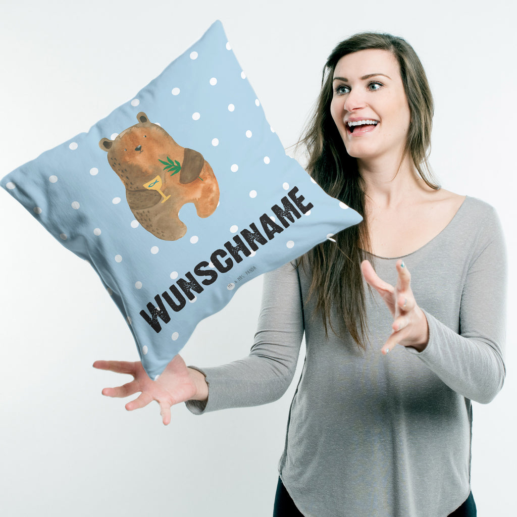 Personalisiertes Kissen Konfirmation-Bär Kissen, personalisiert, Name, Wunschname, bedrucken, Kopfkissen, Bär, Teddy, Teddybär, Konfirmation, Kirche, evangelisch, Gottesdienst