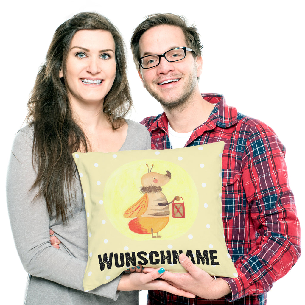 Personalisiertes Kissen Glühwürmchen Kissen, personalisiert, Name, Wunschname, bedrucken, Kopfkissen, Tiermotive, Gute Laune, lustige Sprüche, Tiere, Glühwürmchen, Glühwurm, Falter, Liebe, Leuchten, magisch, Liebesbeweis, Lieblingsmensch, Verlobung, Heiratsantrag, Jahrestag, Liebesspruch