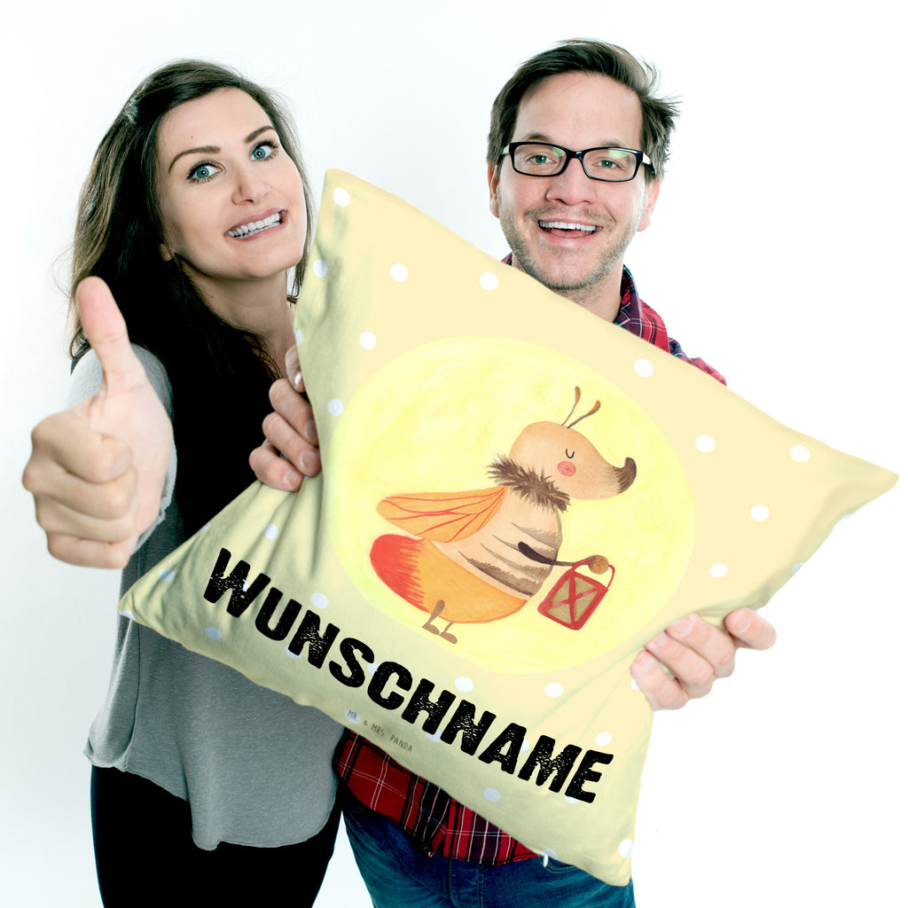 Personalisiertes Kissen Glühwürmchen Kissen, personalisiert, Name, Wunschname, bedrucken, Kopfkissen, Tiermotive, Gute Laune, lustige Sprüche, Tiere, Glühwürmchen, Glühwurm, Falter, Liebe, Leuchten, magisch, Liebesbeweis, Lieblingsmensch, Verlobung, Heiratsantrag, Jahrestag, Liebesspruch