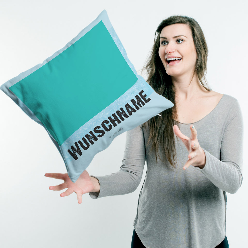 Personalisiertes Kissen Rotkehlchen Weihnachten Kissen, personalisiert, Name, Wunschname, bedrucken, Kopfkissen, Winter, Weihnachten, Weihnachtsdeko, Nikolaus, Advent, Heiligabend, Wintermotiv, Frohe Weihnachten, Weihnachtsmotiv, Weihnachtsgruß, Vogel, xmas