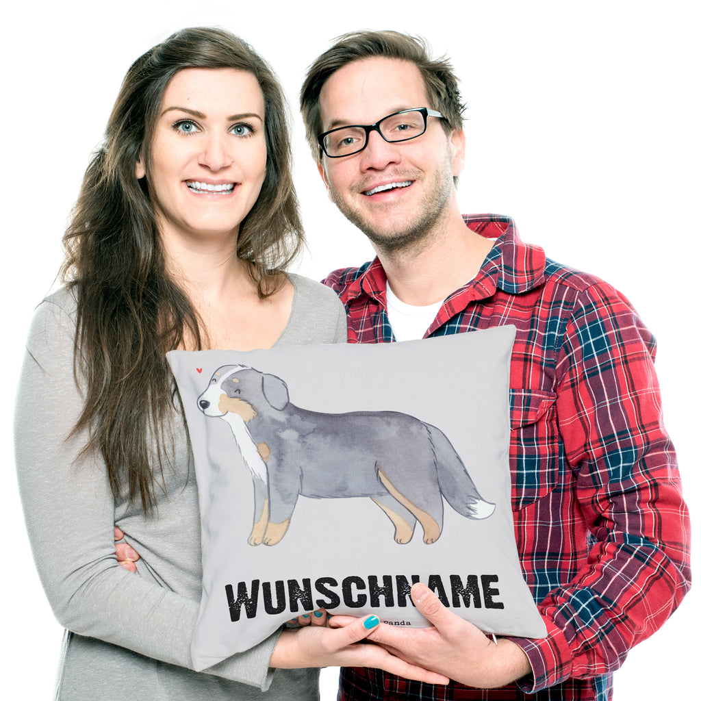 Personalisiertes Kissen Berner Sennenhund Lebensretter Kissen, personalisiert, Name, Wunschname, bedrucken, Kopfkissen, Hund, Hunderasse, Rassehund, Hundebesitzer, Geschenk, Tierfreund, Schenken, Welpe, Dürrbächler, Berner Sennenhund