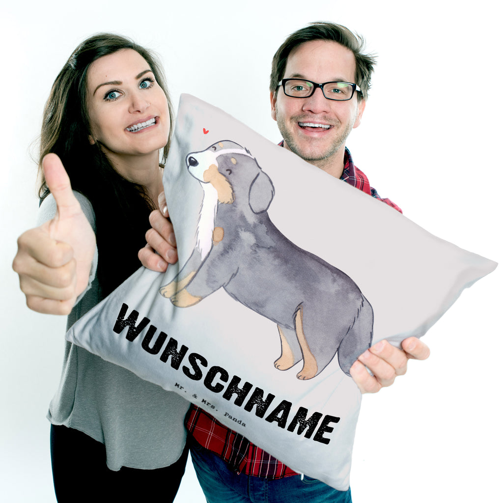 Personalisiertes Kissen Berner Sennenhund Lebensretter Kissen, personalisiert, Name, Wunschname, bedrucken, Kopfkissen, Hund, Hunderasse, Rassehund, Hundebesitzer, Geschenk, Tierfreund, Schenken, Welpe, Dürrbächler, Berner Sennenhund