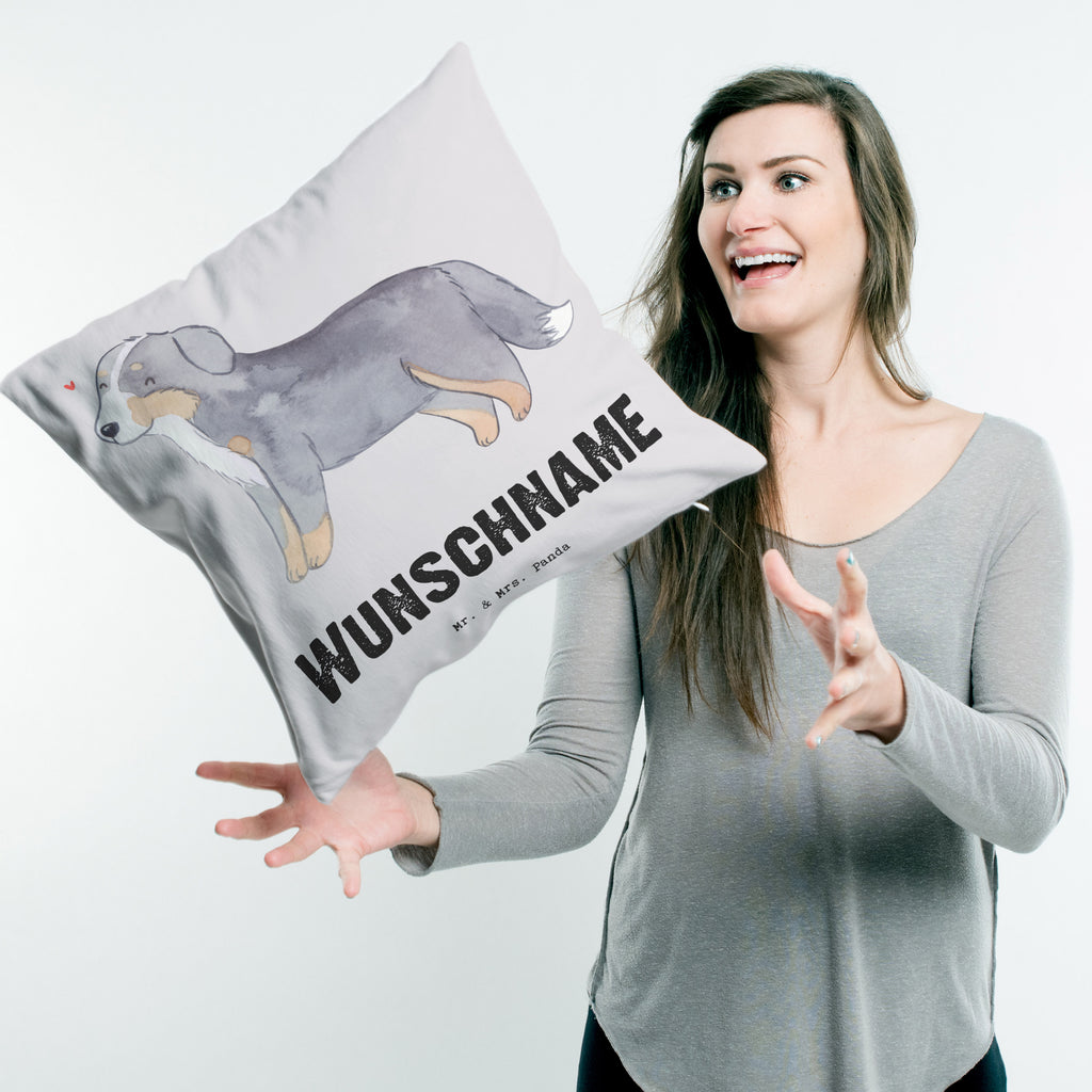 Personalisiertes Kissen Berner Sennenhund Lebensretter Kissen, personalisiert, Name, Wunschname, bedrucken, Kopfkissen, Hund, Hunderasse, Rassehund, Hundebesitzer, Geschenk, Tierfreund, Schenken, Welpe, Dürrbächler, Berner Sennenhund