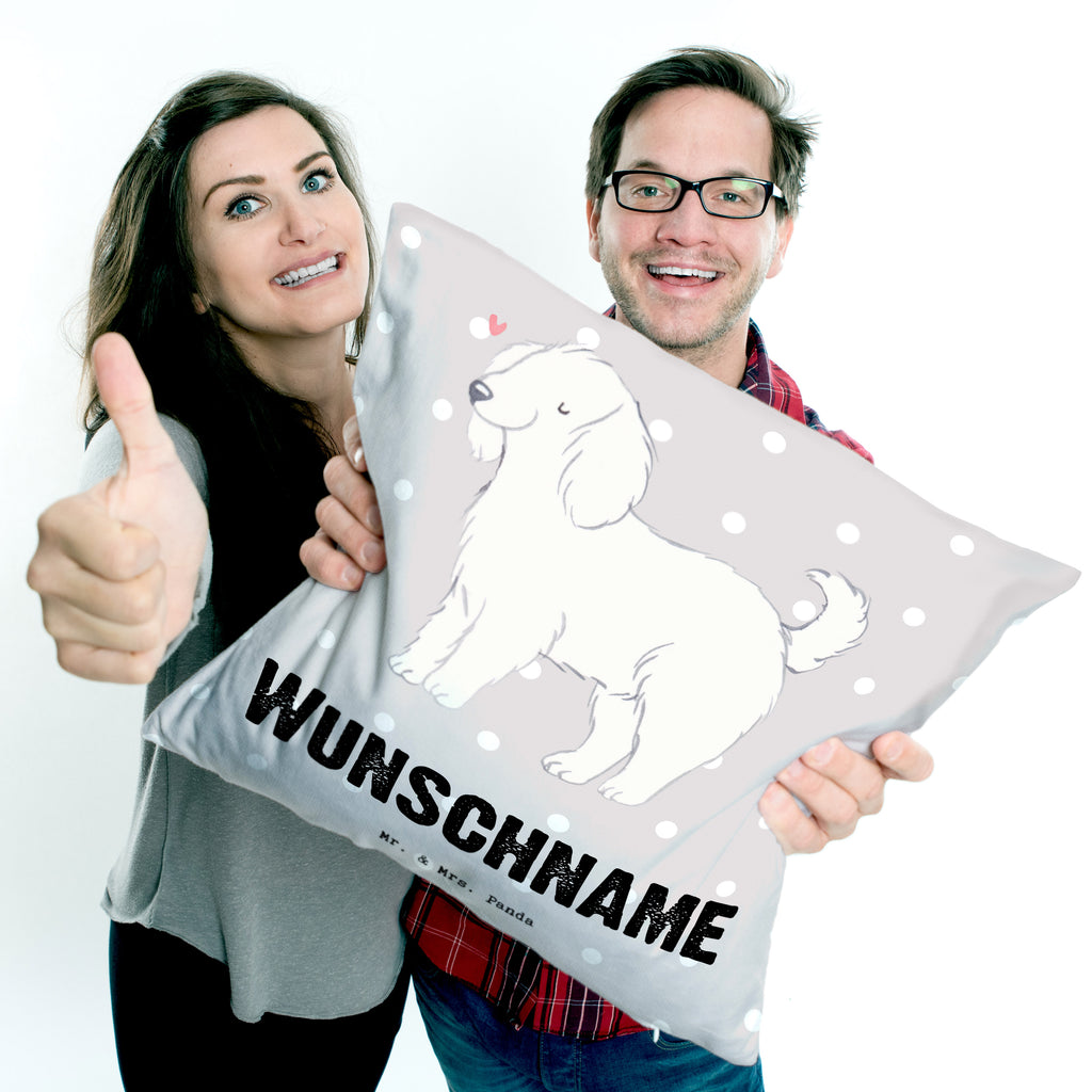 Personalisiertes Kissen Bologneser Lebensretter Kissen, personalisiert, Name, Wunschname, bedrucken, Kopfkissen, Hund, Hunderasse, Rassehund, Hundebesitzer, Geschenk, Tierfreund, Schenken, Welpe, Bologneser