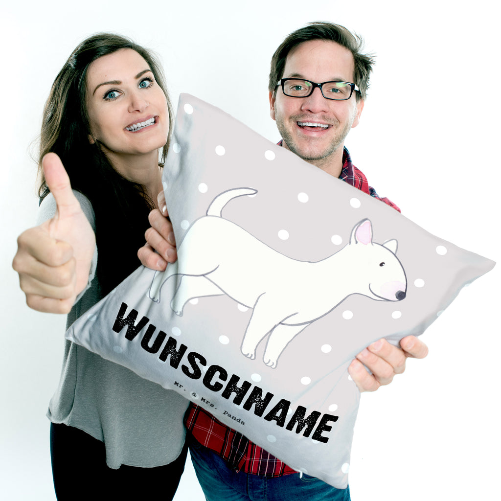 Personalisiertes Kissen Bullterrier Lebensretter Kissen, personalisiert, Name, Wunschname, bedrucken, Kopfkissen, Hund, Hunderasse, Rassehund, Hundebesitzer, Geschenk, Tierfreund, Schenken, Welpe, Bullterrier