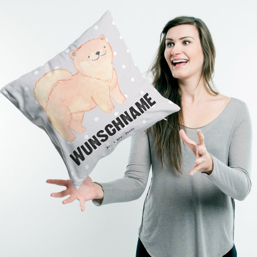 Personalisiertes Kissen Chow-Chow Lebensretter Kissen, personalisiert, Name, Wunschname, bedrucken, Kopfkissen, Hund, Hunderasse, Rassehund, Hundebesitzer, Geschenk, Tierfreund, Schenken, Welpe, Chow-Chow, Asiatischer Spitz