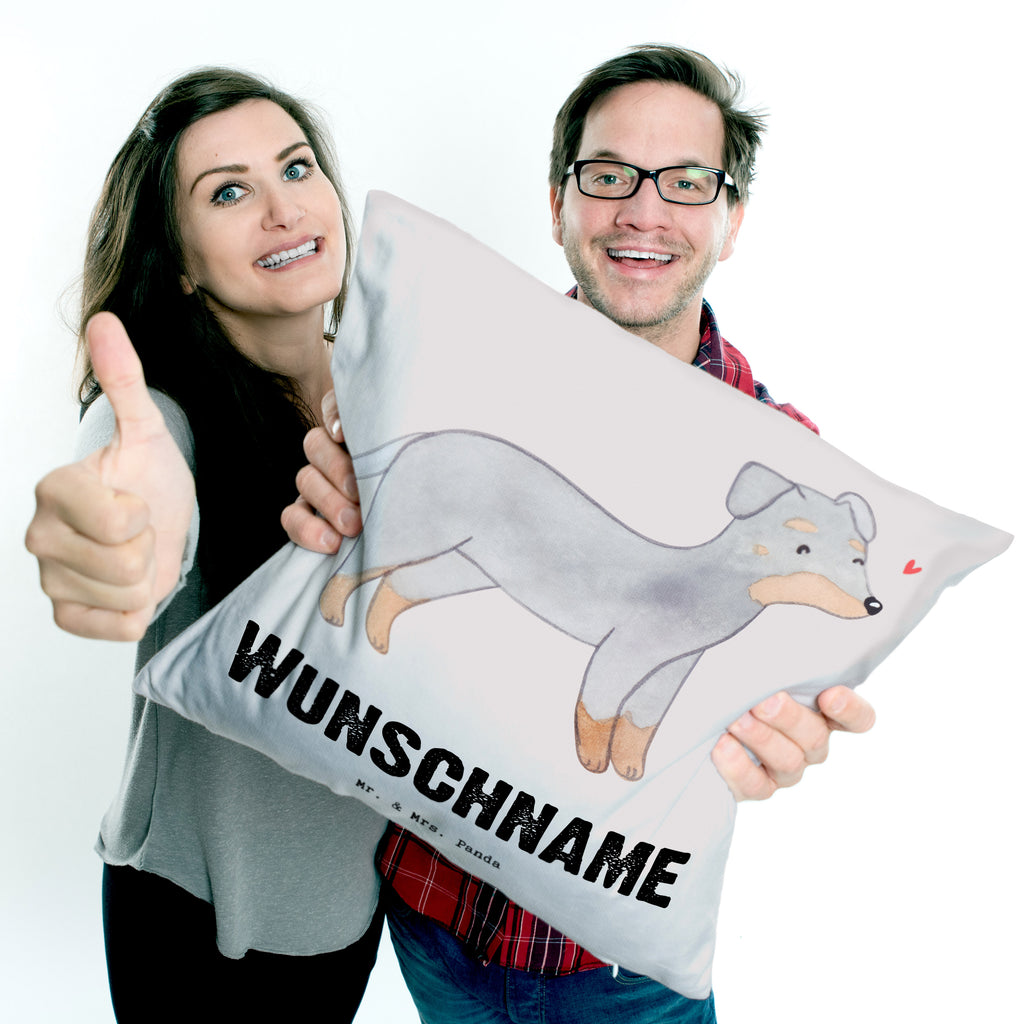 Personalisiertes Kissen Manchester Terrier Lebensretter Kissen, personalisiert, Name, Wunschname, bedrucken, Kopfkissen, Hund, Hunderasse, Rassehund, Hundebesitzer, Geschenk, Tierfreund, Schenken, Welpe, Manchester Terrier
