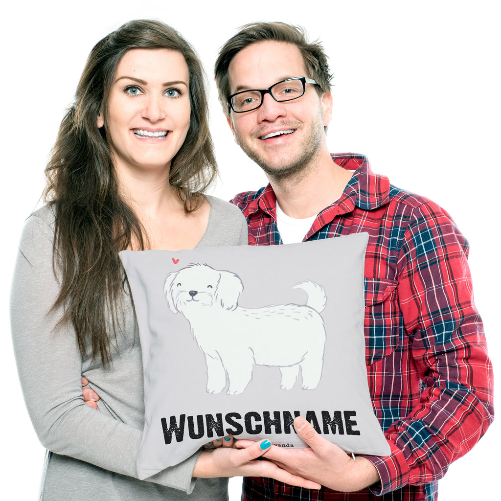 Personalisiertes Kissen Malteser Lebensretter Kissen, personalisiert, Name, Wunschname, bedrucken, Kopfkissen, Hund, Hunderasse, Rassehund, Hundebesitzer, Geschenk, Tierfreund, Schenken, Welpe, Malteser
