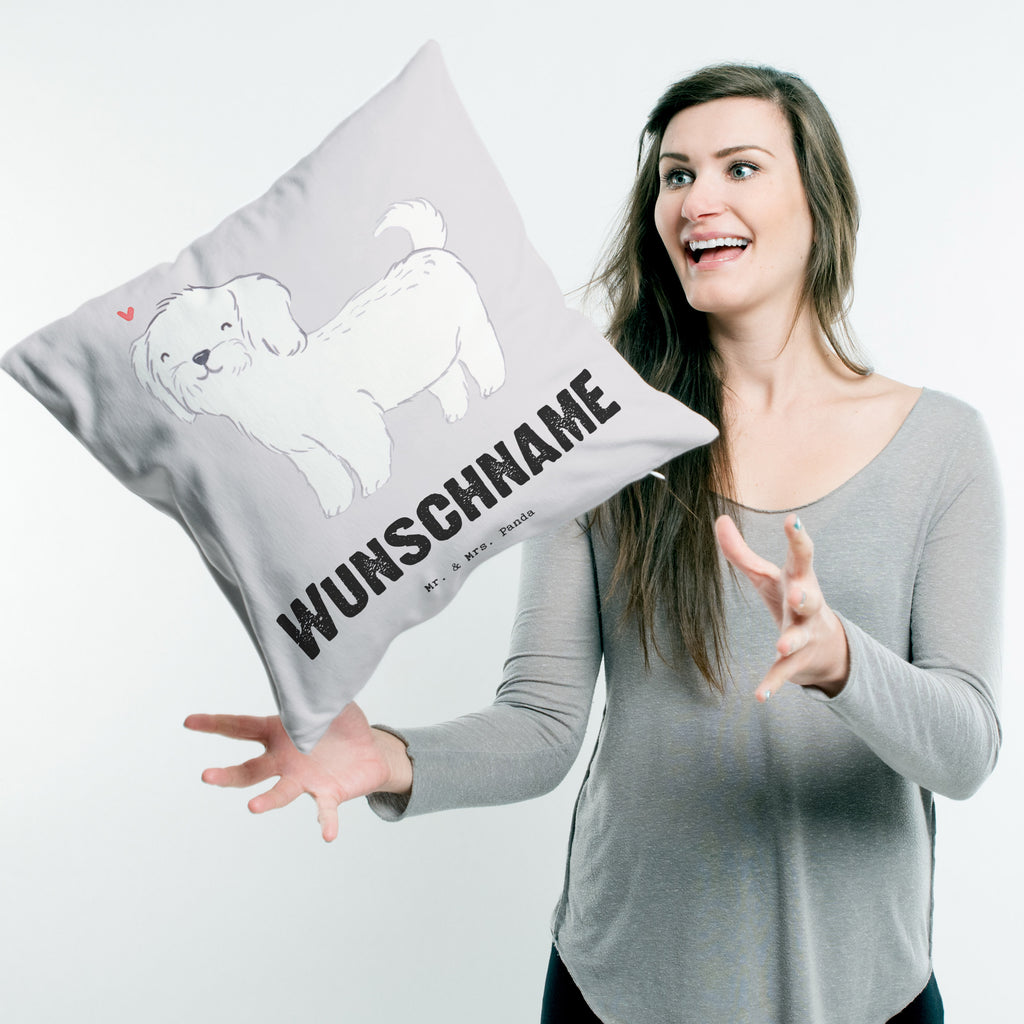 Personalisiertes Kissen Malteser Lebensretter Kissen, personalisiert, Name, Wunschname, bedrucken, Kopfkissen, Hund, Hunderasse, Rassehund, Hundebesitzer, Geschenk, Tierfreund, Schenken, Welpe, Malteser