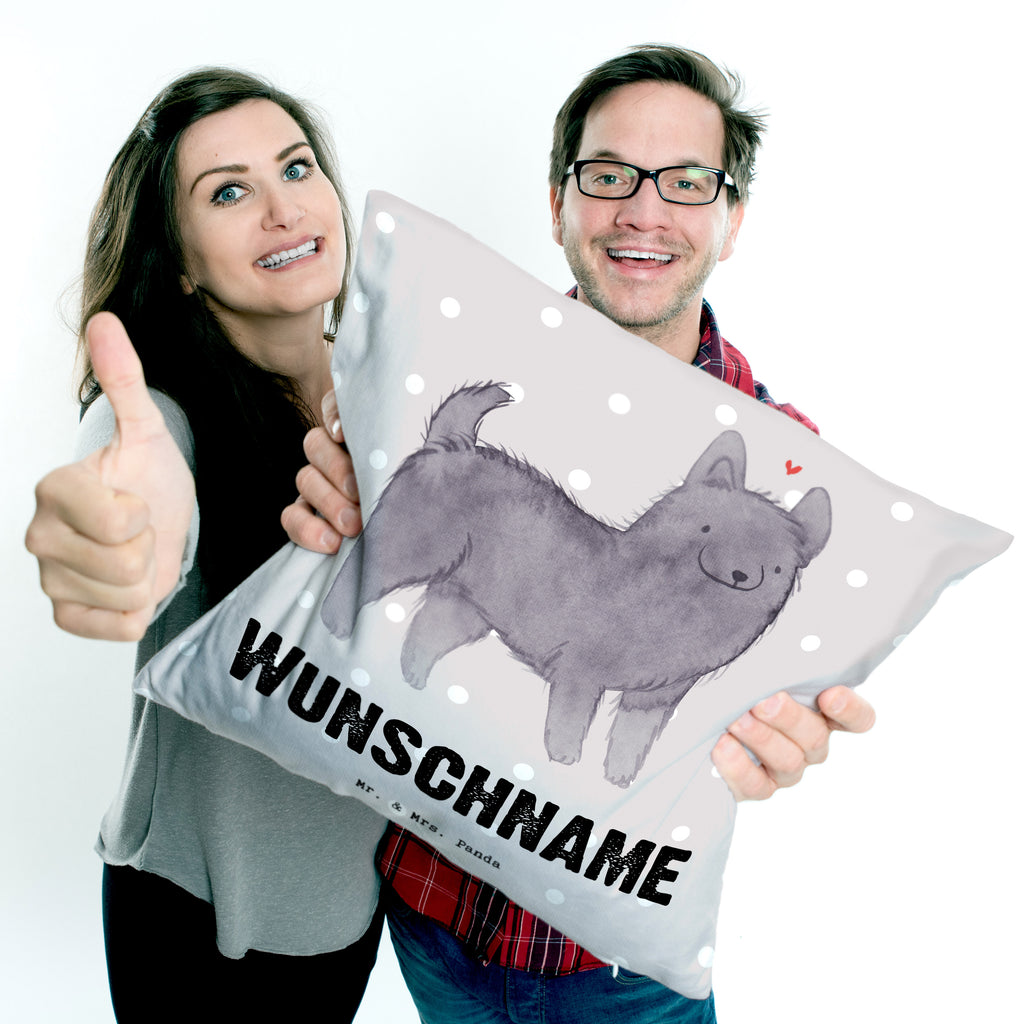 Personalisiertes Kissen Schipperke Lebensretter Kissen, personalisiert, Name, Wunschname, bedrucken, Kopfkissen, Hund, Hunderasse, Rassehund, Hundebesitzer, Geschenk, Tierfreund, Schenken, Welpe, Schipperke, belgische Hunderasse