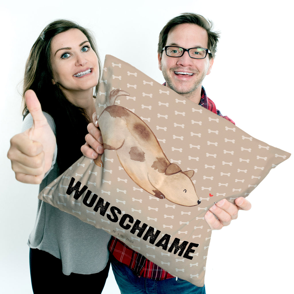 Personalisiertes Kissen Hund Marienkäfer Kissen, personalisiert, Name, Wunschname, bedrucken, Kopfkissen, Hund, Hundemotiv, Haustier, Hunderasse, Tierliebhaber, Hundebesitzer, Sprüche, Hunde, Hundespruch, Marienkäfer, Mischling, Mischlinghund