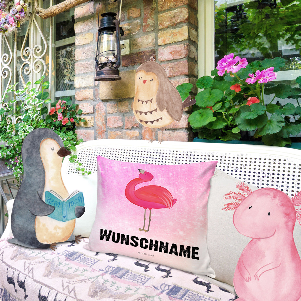Personalisiertes Kissen Flamingo stolz Kissen, personalisiert, Name, Wunschname, bedrucken, Kopfkissen, Flamingo, stolz, Freude, Selbstliebe, Selbstakzeptanz, Freundin, beste Freundin, Tochter, Mama, Schwester