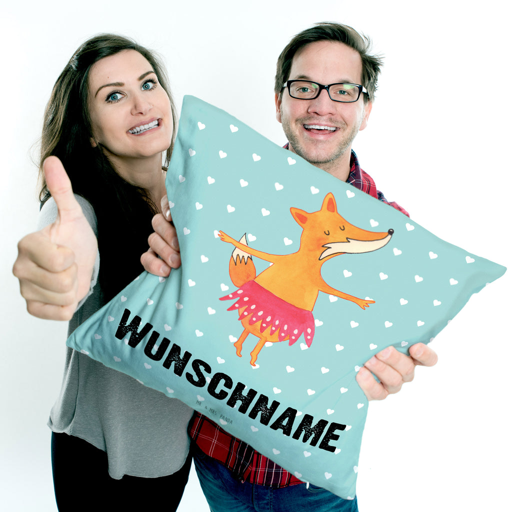 Personalisiertes Kissen Fuchs Ballerina Kissen, personalisiert, Name, Wunschname, bedrucken, Kopfkissen, Fuchs, Fuchs Spruch, Füchse, Füchsin, Ballerina, Ballett, Tänzerin, Tanzen, Party, Einladung, Geburtstag