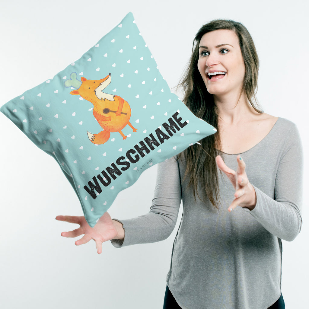 Personalisiertes Kissen Fuchs Koch Kissen, personalisiert, Name, Wunschname, bedrucken, Kopfkissen, Fuchs, Füchse, Koch Geschenk, Küche Spruch, Küche Deko, Köche, Bäcker, Party Spruch, Spruch lustig, witzig