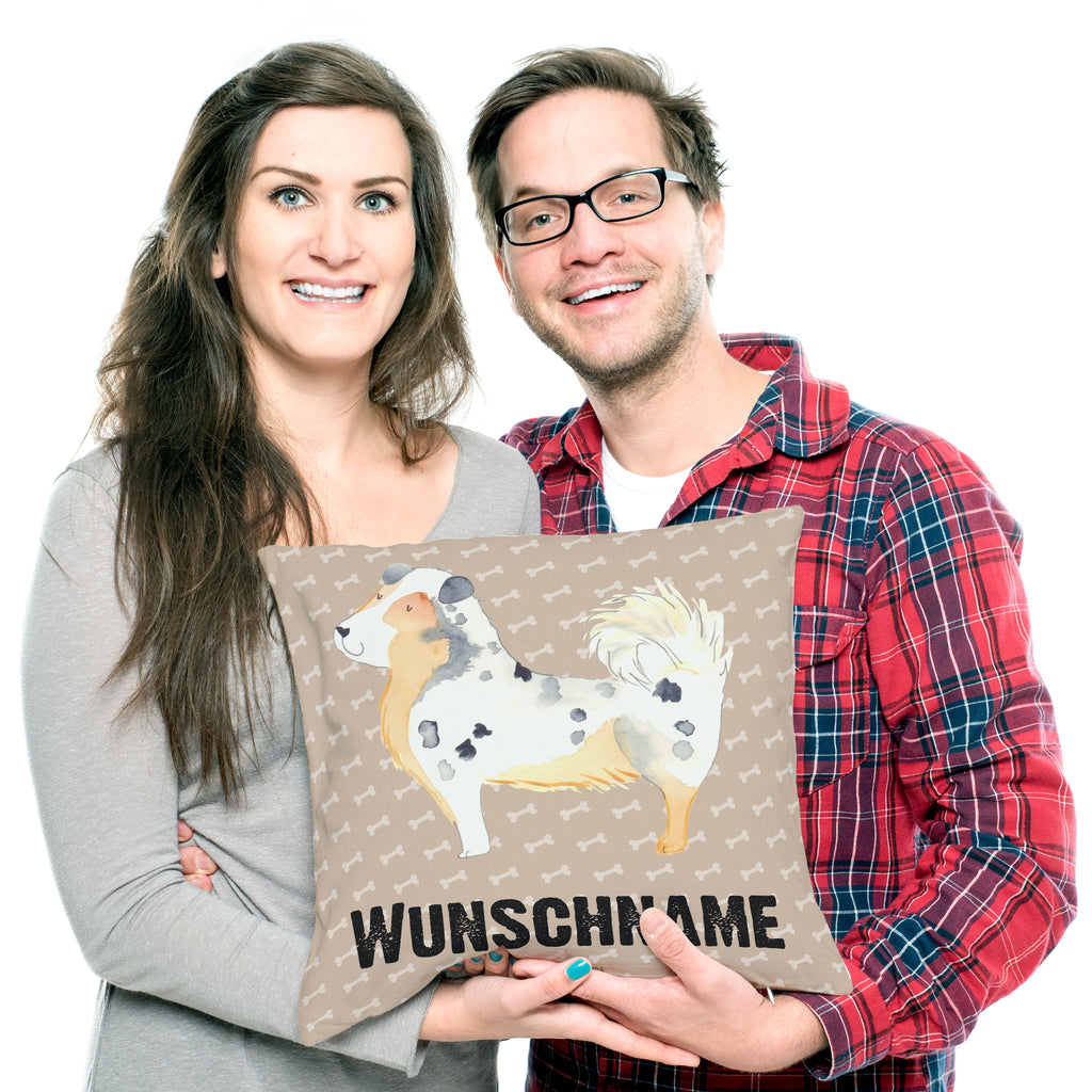 Personalisiertes Kissen Australien Shepherd Kissen, personalisiert, Name, Wunschname, bedrucken, Kopfkissen, Hund, Hundemotiv, Haustier, Hunderasse, Tierliebhaber, Hundebesitzer, Sprüche, Australien Shepherd, Shepherd, Hundeliebe, Familienhund, Spruch
