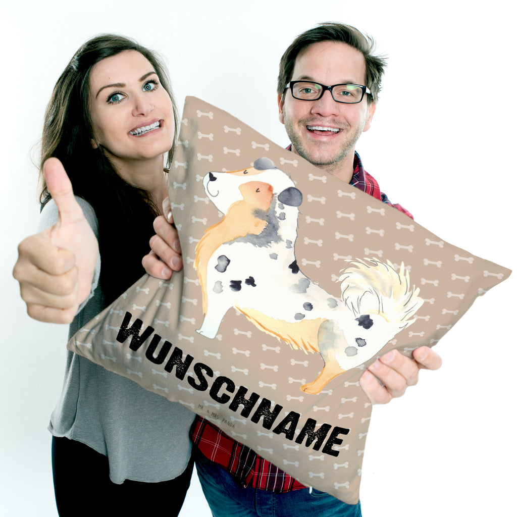 Personalisiertes Kissen Australien Shepherd Kissen, personalisiert, Name, Wunschname, bedrucken, Kopfkissen, Hund, Hundemotiv, Haustier, Hunderasse, Tierliebhaber, Hundebesitzer, Sprüche, Australien Shepherd, Shepherd, Hundeliebe, Familienhund, Spruch