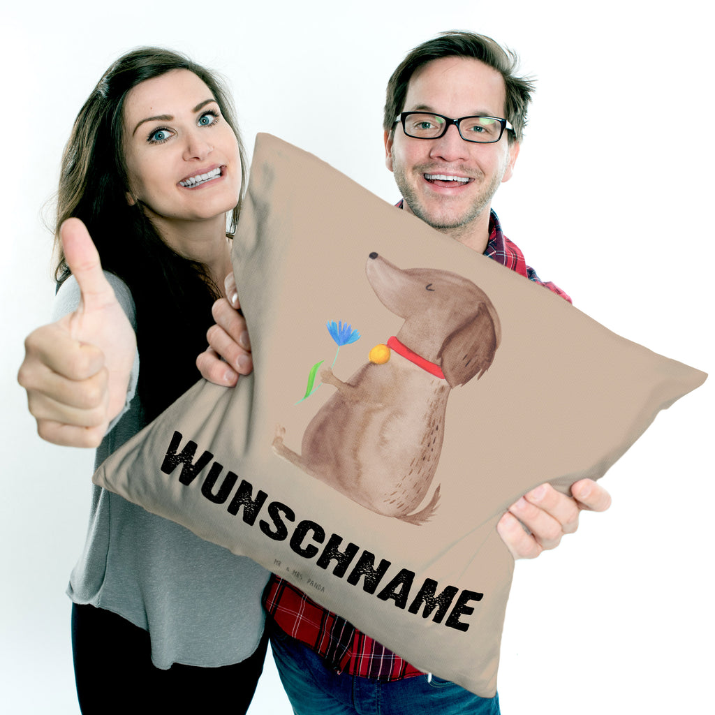 Personalisiertes Kissen Hund Blume Kissen, personalisiert, Name, Wunschname, bedrucken, Kopfkissen, Hund, Hundemotiv, Haustier, Hunderasse, Tierliebhaber, Hundebesitzer, Sprüche, Hunde, Frauchen, Hundeliebe