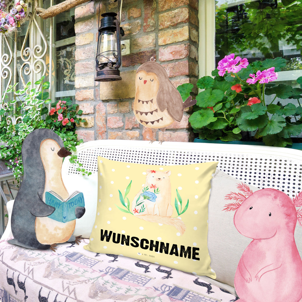 Personalisiertes Kissen Katze Blumen Kissen, personalisiert, Name, Wunschname, bedrucken, Kopfkissen, Katze, Katzenmotiv, Katzenfan, Katzendeko, Katzenfreund, Katzenliebhaber, Katzenprodukte, Katzenartikel, Katzenaccessoires, Katzensouvenirs, Katzenliebhaberprodukte, Katzenmotive, Selbstliebe, Selfcare, Motivation, Mutausbruch