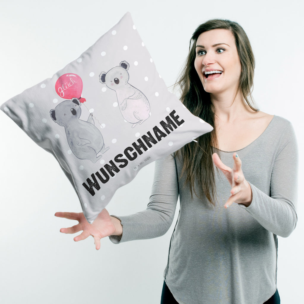 Personalisiertes Kissen Koala Luftballon Kissen, personalisiert, Name, Wunschname, bedrucken, Kopfkissen, Koala, Koalabär, Luftballon, Party, Geburtstag, Geschenk