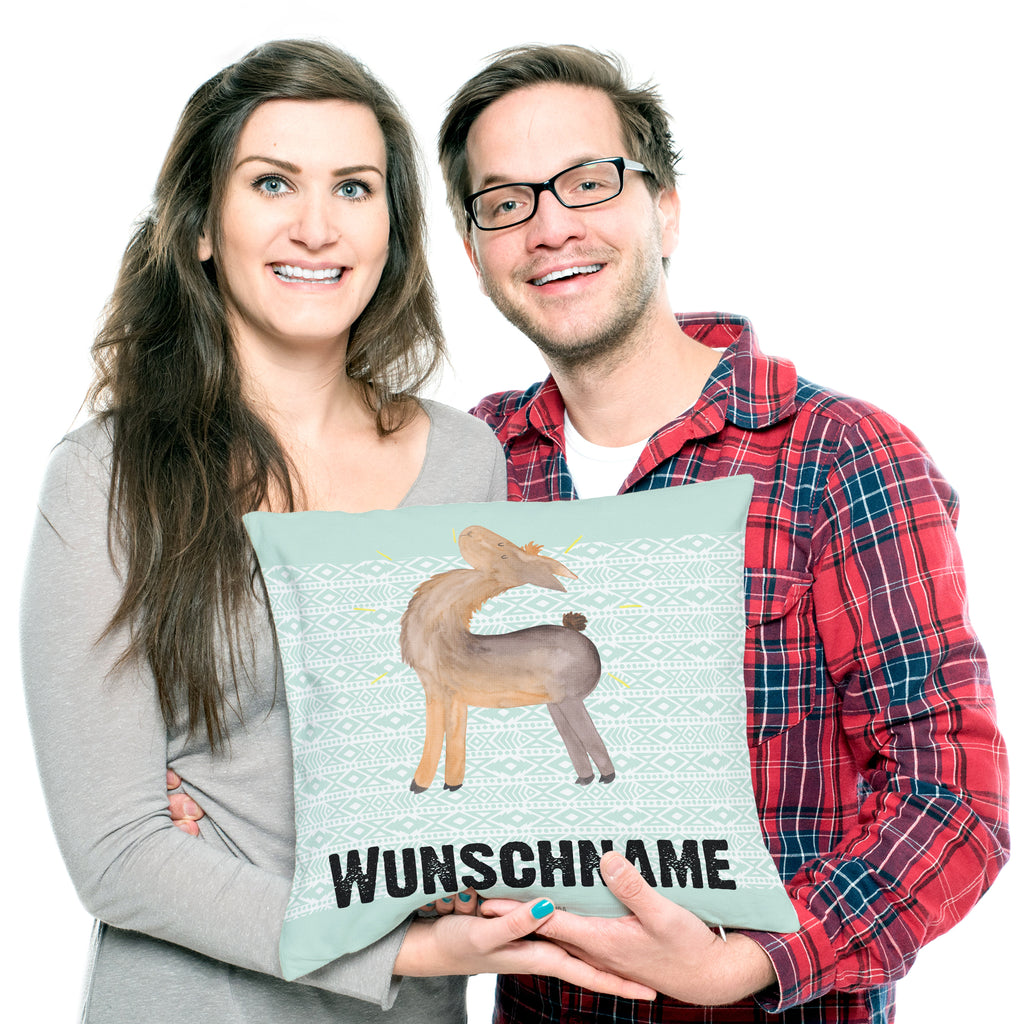 Personalisiertes Kissen Lama stolz Kissen, personalisiert, Name, Wunschname, bedrucken, Kopfkissen, Lama, Alpaka, Lamas, Außenseiter, Anders, Neustart, stolz, Hippie, Freundin, Freundinnen, beste Freundin, Kumpel, Familie, Family