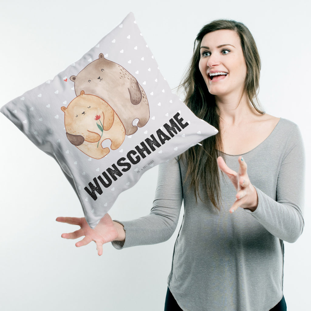 Personalisiertes Kissen Bären Liebe Kissen, personalisiert, Name, Wunschname, bedrucken, Kopfkissen, Liebe, Partner, Freund, Freundin, Ehemann, Ehefrau, Heiraten, Verlobung, Heiratsantrag, Liebesgeschenk, Jahrestag, Hocheitstag, Verliebt, Verlobt, Verheiratet, Geschenk Freundin, Geschenk Freund, Liebesbeweis, Hochzeitstag, Geschenk Hochzeit, Bären, Bärchen, Bär