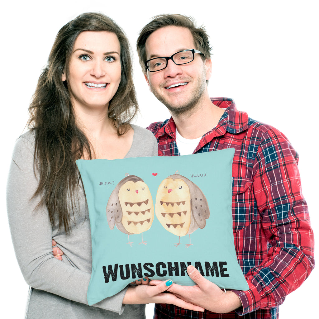 Personalisiertes Kissen Eule Liebe Kissen, personalisiert, Name, Wunschname, bedrucken, Kopfkissen, Eule, Eule Deko, Liebe, Hochzeit Spruch, Owl, All you need is love, Liebe Spruch, Freundin Geschenk, Freund, Wortspiel lustig