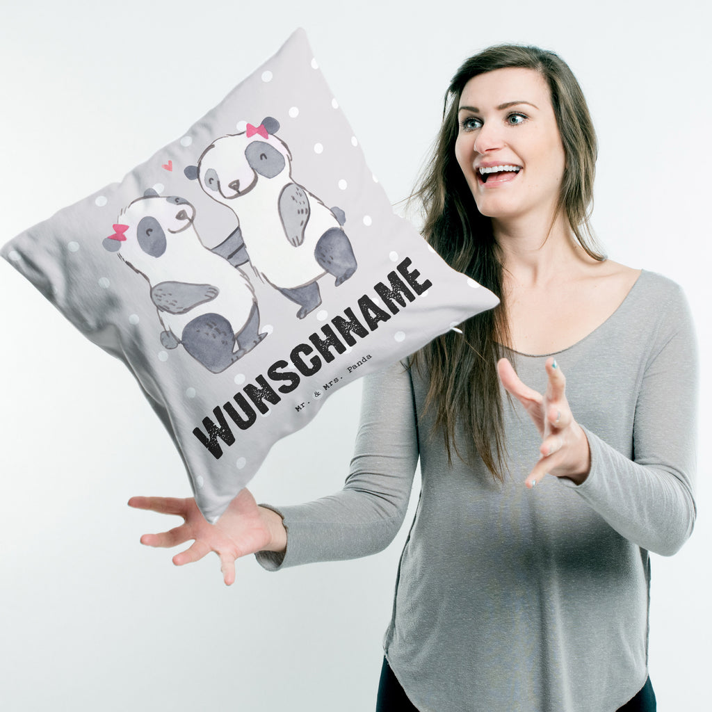 Personalisiertes Kissen Panda Beste Schwester der Welt Kissen, personalisiert, Name, Wunschname, bedrucken, Kopfkissen, für, Dankeschön, Geschenk, Schenken, Geburtstag, Geburtstagsgeschenk, Geschenkidee, Danke, Bedanken, Mitbringsel, Freude machen, Geschenktipp, Schwestern, Schwester, Geschwister, Schwesterherz, Sister, Familie, Kleinigkeit, Beste, Tochter, Liebe, Kinder