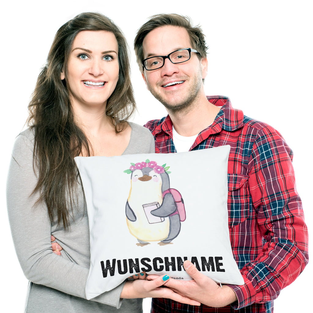 Personalisiertes Kissen Pinguin Beste Enkelin der Welt Kissen, personalisiert, Name, Wunschname, bedrucken, Kopfkissen, für, Dankeschön, Geschenk, Schenken, Geburtstag, Geburtstagsgeschenk, Geschenkidee, Danke, Bedanken, Mitbringsel, Freude machen, Geschenktipp, Enkelin, Enkelkind, Enkeltochter, Oma, Opa, Kind von Tochter, Kind von Sohn, Großtochter, Taufe