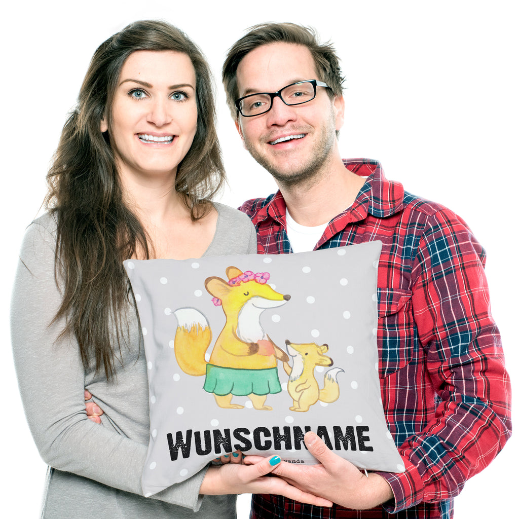 Personalisiertes Kissen Fuchs Beste Mama der Welt Kissen, personalisiert, Name, Wunschname, bedrucken, Kopfkissen, für, Dankeschön, Geschenk, Schenken, Geburtstag, Geburtstagsgeschenk, Geschenkidee, Danke, Bedanken, Mitbringsel, Freude machen, Geschenktipp, Mama, Mami, Mutter, Muttertag, Mutti, Ma, Tochter, Sohn, Beste Mama, Beste, Supermama