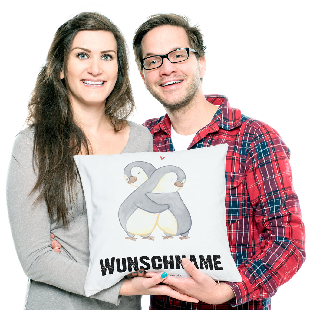 Personalisiertes Kissen Pinguin Bester Lebenspartner der Welt Kissen, personalisiert, Name, Wunschname, bedrucken, Kopfkissen, für, Dankeschön, Geschenk, Schenken, Geburtstag, Geburtstagsgeschenk, Geschenkidee, Danke, Bedanken, Mitbringsel, Freude machen, Geschenktipp, Lebenspartner, Ehepartner, Partner, Ehemann, Ehefrau, Liebe, Freund, Freundin, Hochzeitstag, verliebt