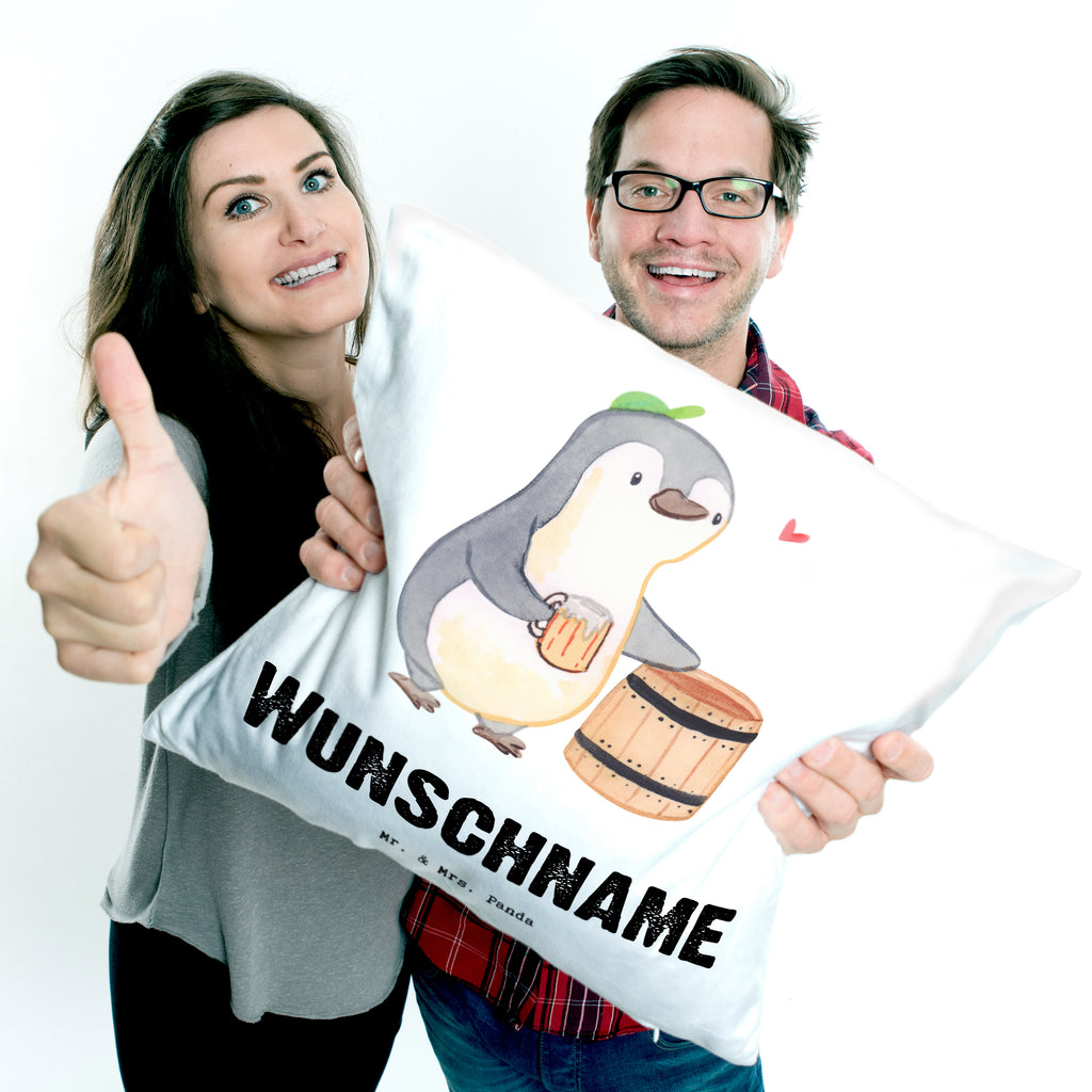 Personalisiertes Kissen Pinguin Bester Trinkbruder der Welt Kissen, personalisiert, Name, Wunschname, bedrucken, Kopfkissen, für, Dankeschön, Geschenk, Schenken, Geburtstag, Geburtstagsgeschenk, Geschenkidee, Danke, Bedanken, Mitbringsel, Freude machen, Geschenktipp, Trinkbruder, Trinkkumpel, Kumpel, Saufkumpane, Kumpane, Trinken, Party, Kleinigkeit