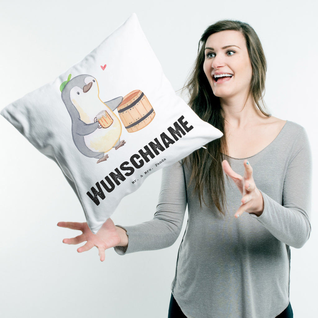 Personalisiertes Kissen Pinguin Bester Trinkbruder der Welt Kissen, personalisiert, Name, Wunschname, bedrucken, Kopfkissen, für, Dankeschön, Geschenk, Schenken, Geburtstag, Geburtstagsgeschenk, Geschenkidee, Danke, Bedanken, Mitbringsel, Freude machen, Geschenktipp, Trinkbruder, Trinkkumpel, Kumpel, Saufkumpane, Kumpane, Trinken, Party, Kleinigkeit