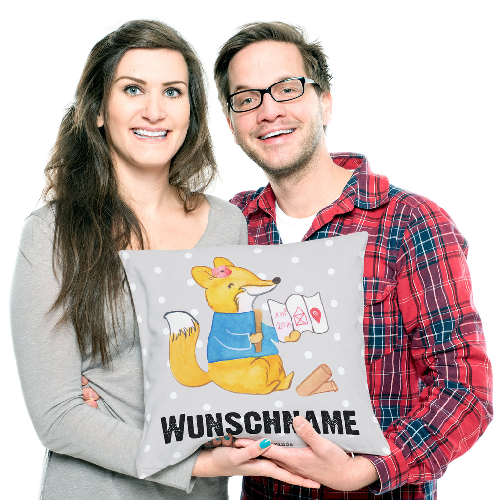 Personalisiertes Kissen Architektin mit Herz Kissen, personalisiert, Name, Wunschname, bedrucken, Kopfkissen, Beruf, Ausbildung, Jubiläum, Abschied, Rente, Kollege, Kollegin, Geschenk, Schenken, Arbeitskollege, Mitarbeiter, Firma, Danke, Dankeschön, Architektin, Innenarchitektin, Architekturbüro
