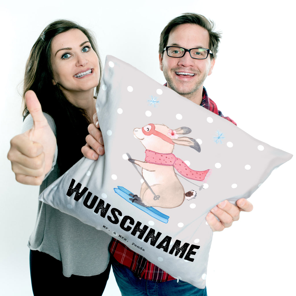 Personalisiertes Kissen Bär Skifahren Tage Kissen, personalisiert, Name, Wunschname, bedrucken, Kopfkissen, Geschenk, Sport, Sportart, Hobby, Schenken, Danke, Dankeschön, Auszeichnung, Gewinn, Sportler, Ski fahren, Skifahren, Skisport, Skiwettbewerb, Skirennen