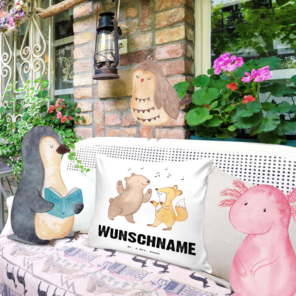 Personalisiertes Kissen Hase Tanzen Tage Kissen, personalisiert, Name, Wunschname, bedrucken, Kopfkissen, Geschenk, Sport, Sportart, Hobby, Schenken, Danke, Dankeschön, Auszeichnung, Gewinn, Sportler, Tanzen, tanzen gehen, Tanzschule, Tanzkurs