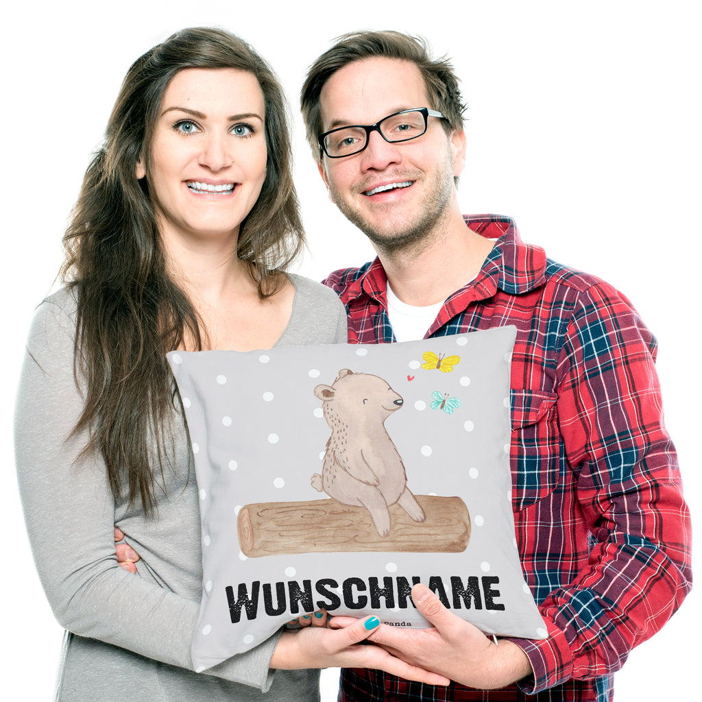 Personalisiertes Kissen Bär Naturliebhaber Tage Kissen, personalisiert, Name, Wunschname, bedrucken, Kopfkissen, Geschenk, Sport, Sportart, Hobby, Schenken, Danke, Dankeschön, Auszeichnung, Gewinn, Sportler, Naturliebhaber, Outdoor, Wandern, Nature Lover