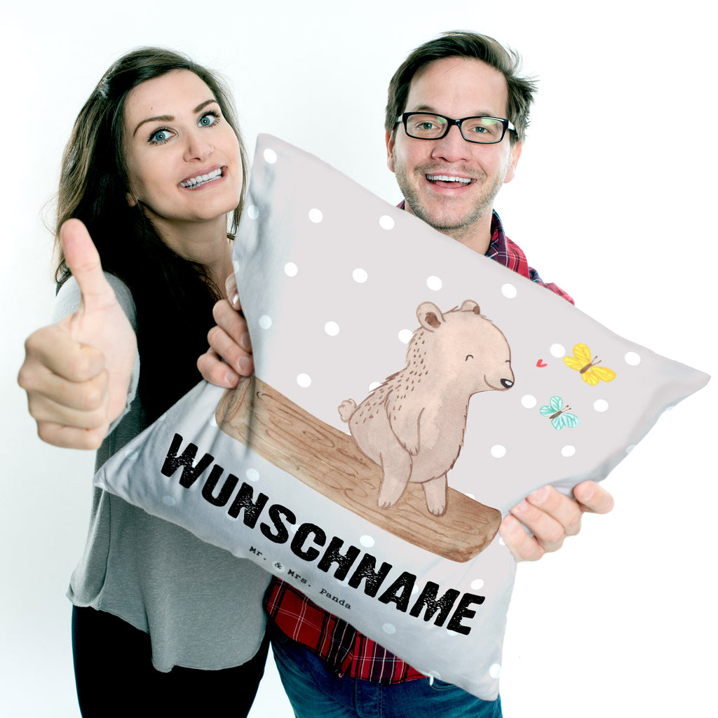 Personalisiertes Kissen Bär Naturliebhaber Tage Kissen, personalisiert, Name, Wunschname, bedrucken, Kopfkissen, Geschenk, Sport, Sportart, Hobby, Schenken, Danke, Dankeschön, Auszeichnung, Gewinn, Sportler, Naturliebhaber, Outdoor, Wandern, Nature Lover