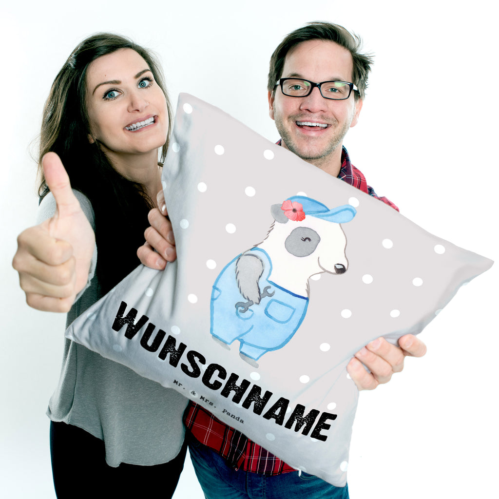 Personalisiertes Kissen Mechatronikerin für Kältetechnik mit Herz Kissen, personalisiert, Name, Wunschname, bedrucken, Kopfkissen, Beruf, Ausbildung, Jubiläum, Abschied, Rente, Kollege, Kollegin, Geschenk, Schenken, Arbeitskollege, Mitarbeiter, Firma, Danke, Dankeschön, Mechatronikerin für Kältetechnik, Gesellenprüfung
