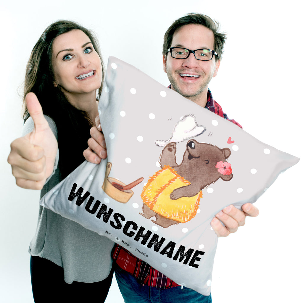 Personalisiertes Kissen Saunameisterin mit Herz Kissen, personalisiert, Name, Wunschname, bedrucken, Kopfkissen, Beruf, Ausbildung, Jubiläum, Abschied, Rente, Kollege, Kollegin, Geschenk, Schenken, Arbeitskollege, Mitarbeiter, Firma, Danke, Dankeschön