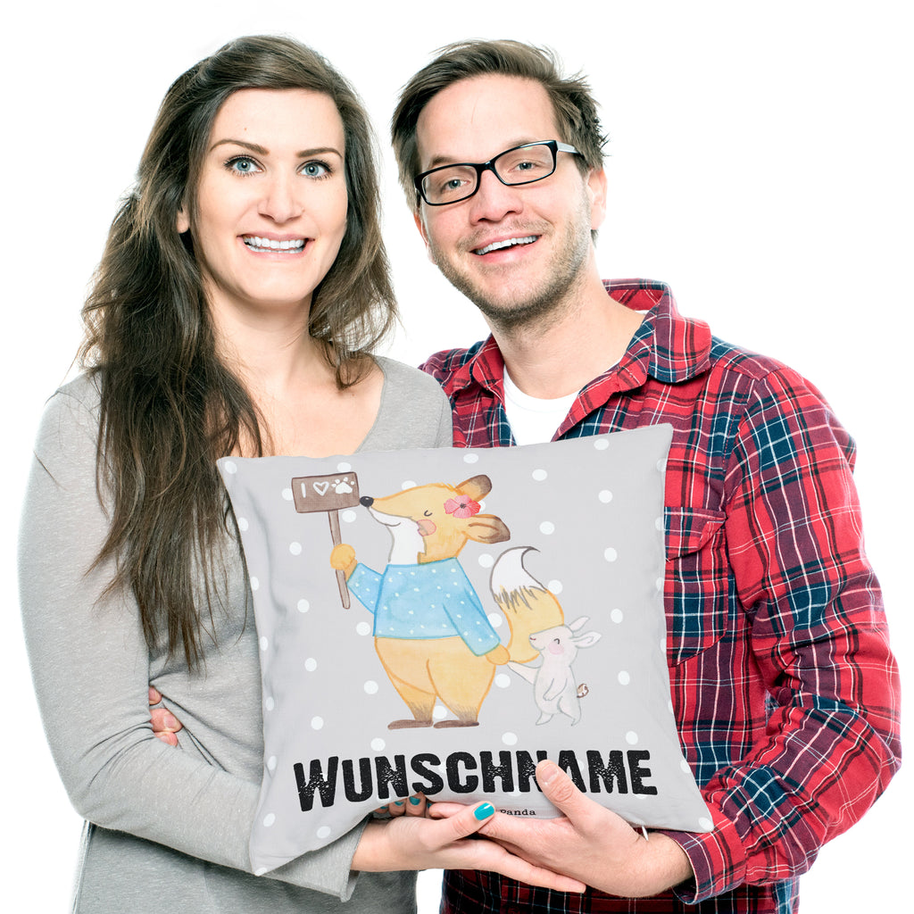 Personalisiertes Kissen Tierschützerin mit Herz Kissen, personalisiert, Name, Wunschname, bedrucken, Kopfkissen, Beruf, Ausbildung, Jubiläum, Abschied, Rente, Kollege, Kollegin, Geschenk, Schenken, Arbeitskollege, Mitarbeiter, Firma, Danke, Dankeschön
