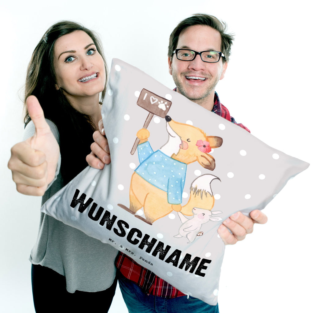 Personalisiertes Kissen Tierschützerin mit Herz Kissen, personalisiert, Name, Wunschname, bedrucken, Kopfkissen, Beruf, Ausbildung, Jubiläum, Abschied, Rente, Kollege, Kollegin, Geschenk, Schenken, Arbeitskollege, Mitarbeiter, Firma, Danke, Dankeschön