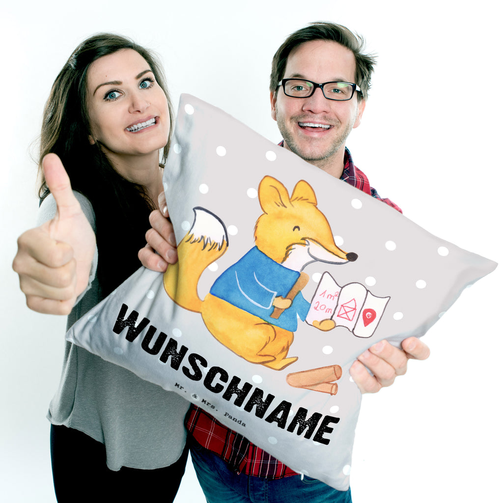 Personalisiertes Kissen Architekt mit Herz Kissen, personalisiert, Name, Wunschname, bedrucken, Kopfkissen, Beruf, Ausbildung, Jubiläum, Abschied, Rente, Kollege, Kollegin, Geschenk, Schenken, Arbeitskollege, Mitarbeiter, Firma, Danke, Dankeschön, Architekt, Innenarchitekt, Architekturbüro, Bauarbeiter